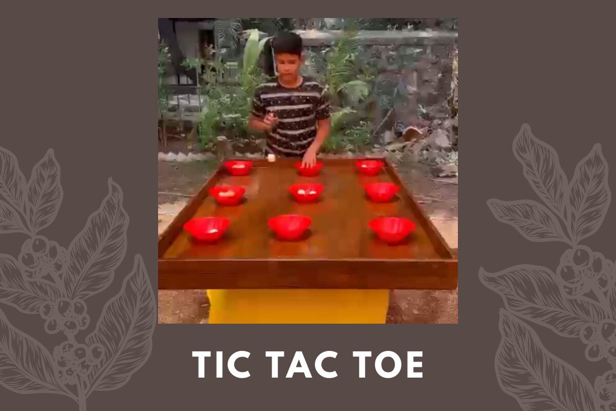 Tic Tac Toe wooden board game
