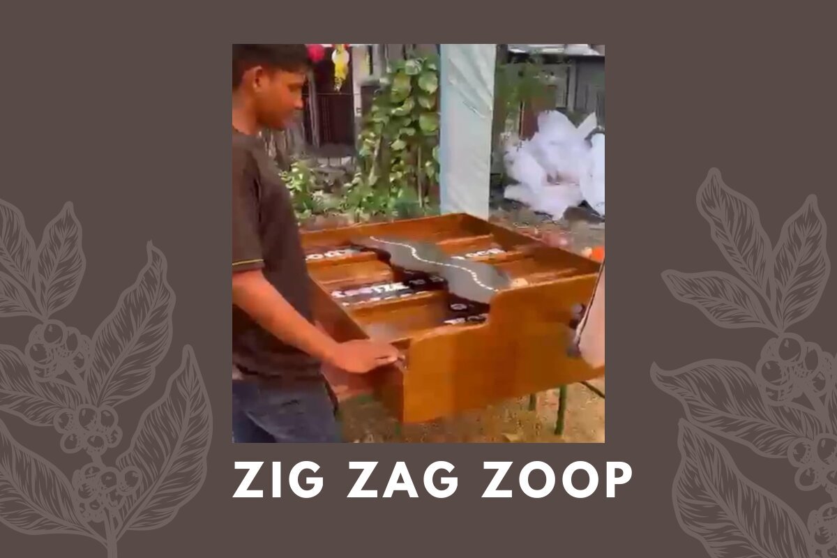 Zig Zag Zoop wooden board game