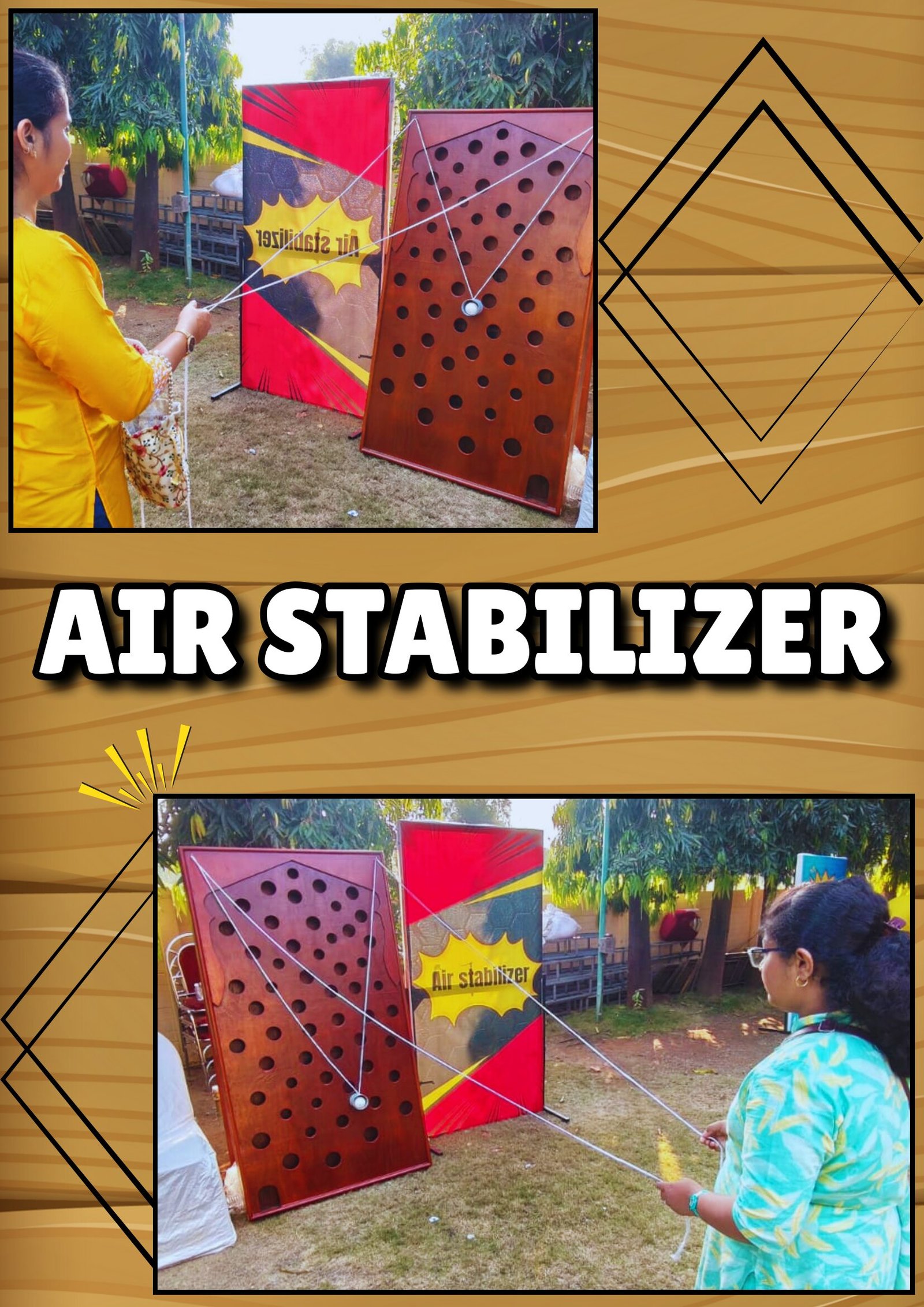 Air Stabilizer Outdoor Event wooden board game on rent Mumbai Ahmedabad Gujarat